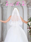 Bride To Be Embroidered Veil Bachelorette Party BachParty Accessory