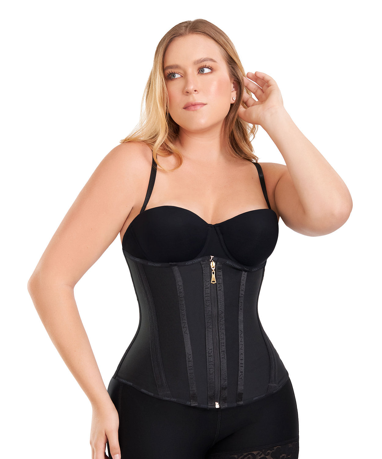 Cinturilla de látex 3 broches para moldear cintura tipo reloj de arena – Ann Chery 5280