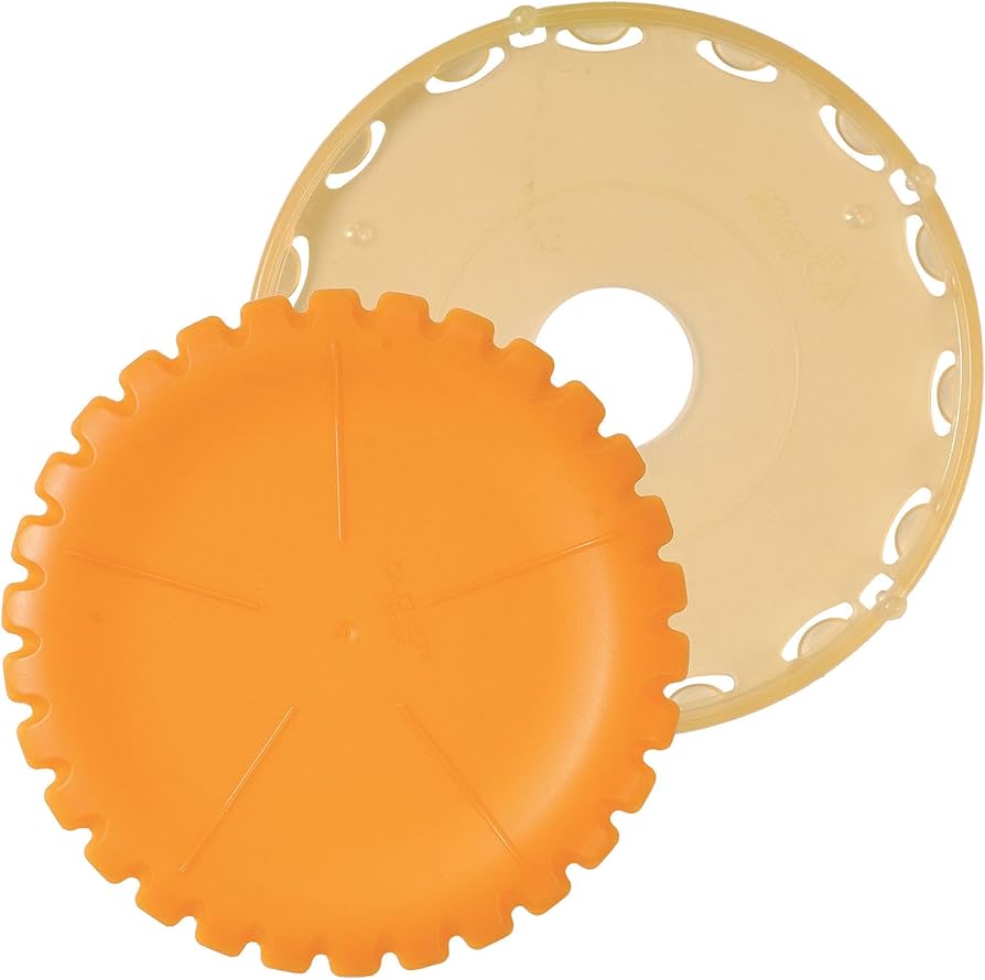 Molde de Plástico Hacer Yoyos Grandes de tela Clover 45 mm naranja