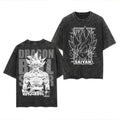 Anime Vintage Washed T-Shirt Oversized Streetwear Tee