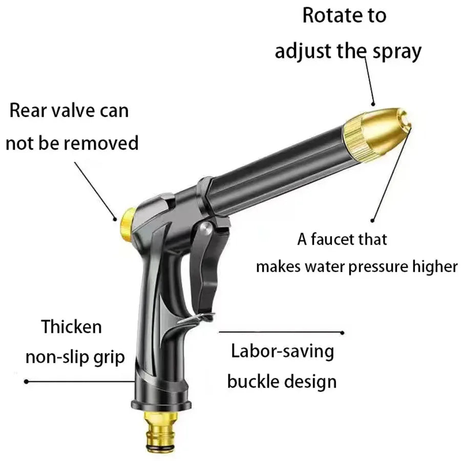 1 set/adjustable water pressure car wash hose with spray gun watering and vegetables,5-40m can be selected