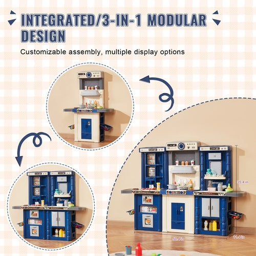 Christmas Gift VEVOR Kitchen Playset Kids Pretend Cooking Play Toy 74