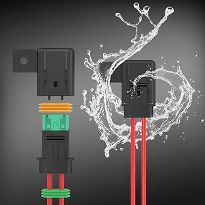DaierTek 5PCS Inline Fuse Holder 12V 12 Gauge Waterproof ATC/ATO Blade Fuse Holder with 20 Amp 30 Amp 40 Amp Inline Fuse for Car