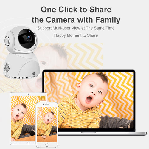 Cámara Wifi Inalámbrica PTZ Panorámica 360° con Cámara HD 1080P