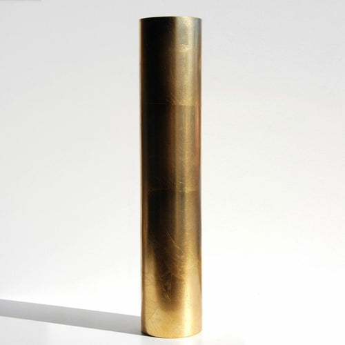 FLORA 20" Gold Gilded Glass Cylinder Vase