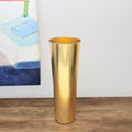 IRIS 16" Gold Gilded Glass Taper Vase