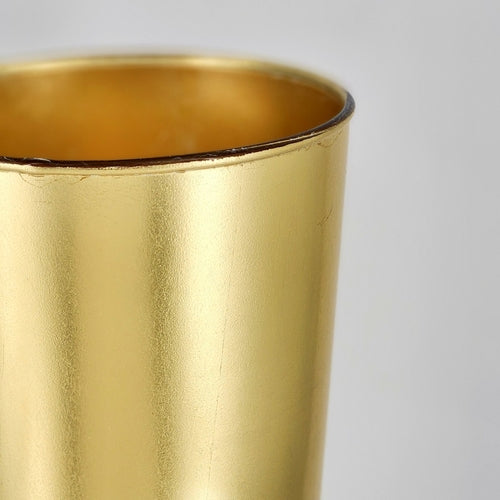 IRIS 16" Gold Gilded Glass Taper Vase