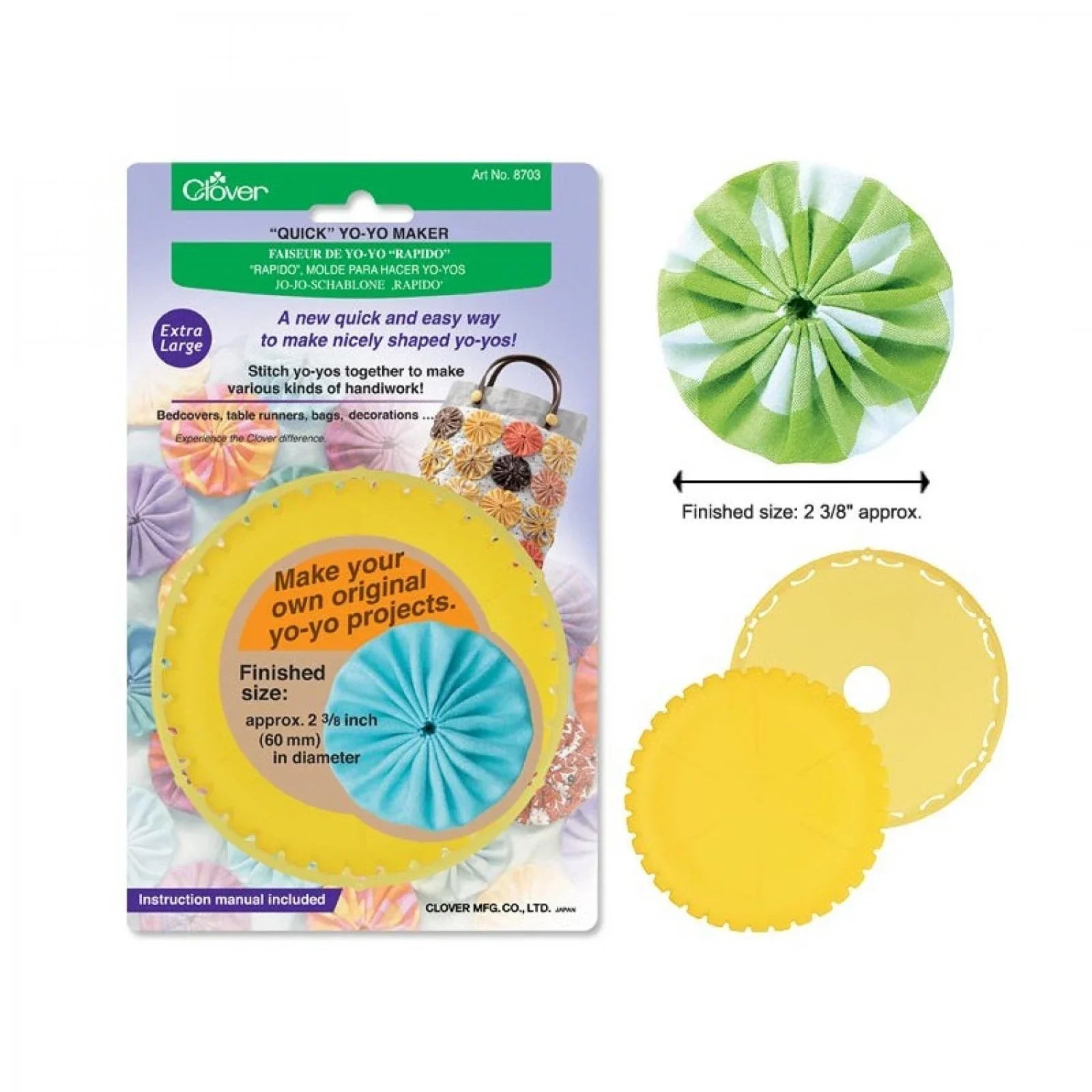 Clover 60 mm Extra Large Yo-Yo Maker Yellow