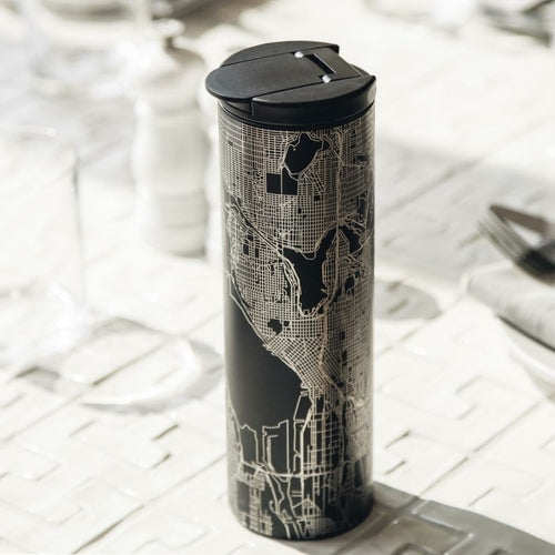 Kirkwood - California Engraved Map Tumbler in Matte Black
