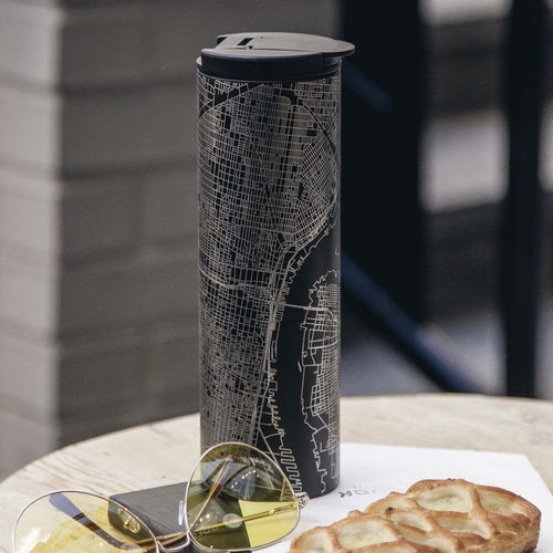 Kirkwood - California Engraved Map Tumbler in Matte Black